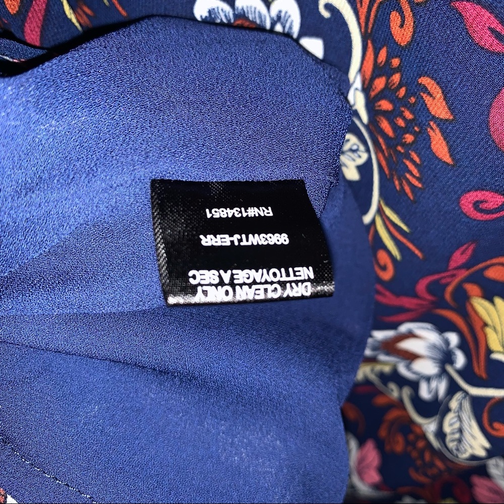 Nordstrom WAYF Navy Floral Dress SZ XS - Picture 11 of 14